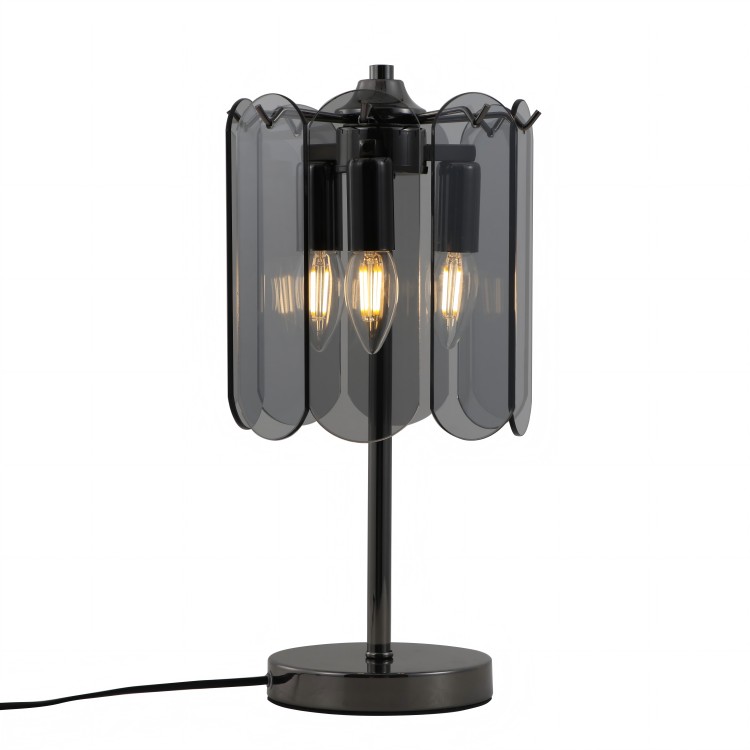 Smoky Glasses 3-lights Table Lamp for Bedside